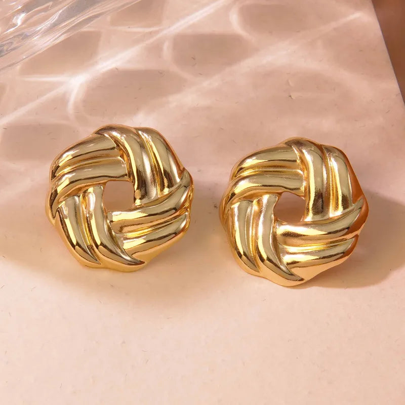 French circle earrings