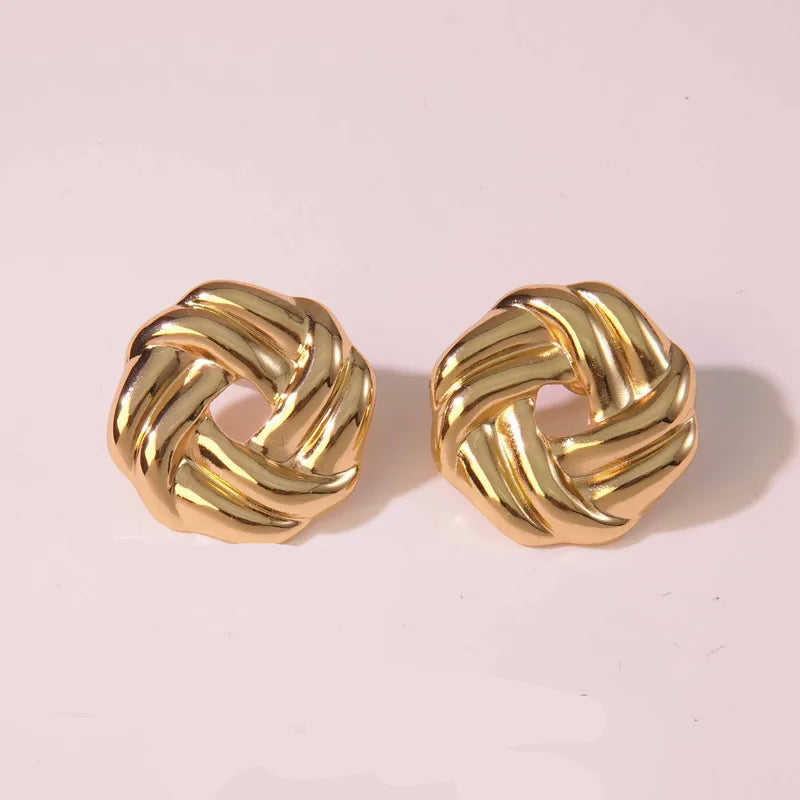 French circle earrings