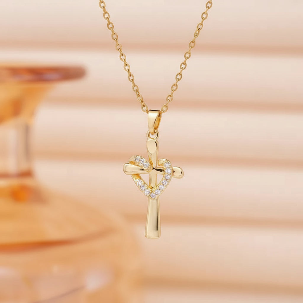 Love Cross Necklace