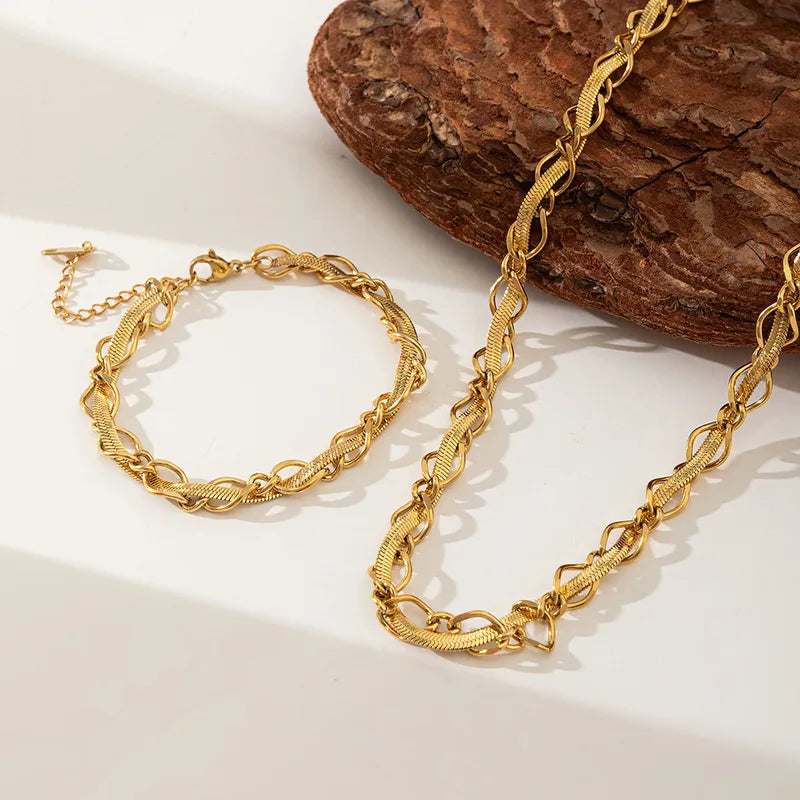 Ochre Necklace & Bracelet (Set)